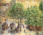 Camille Pissarro Paris spring sunshine streetscape oil painting on canvas